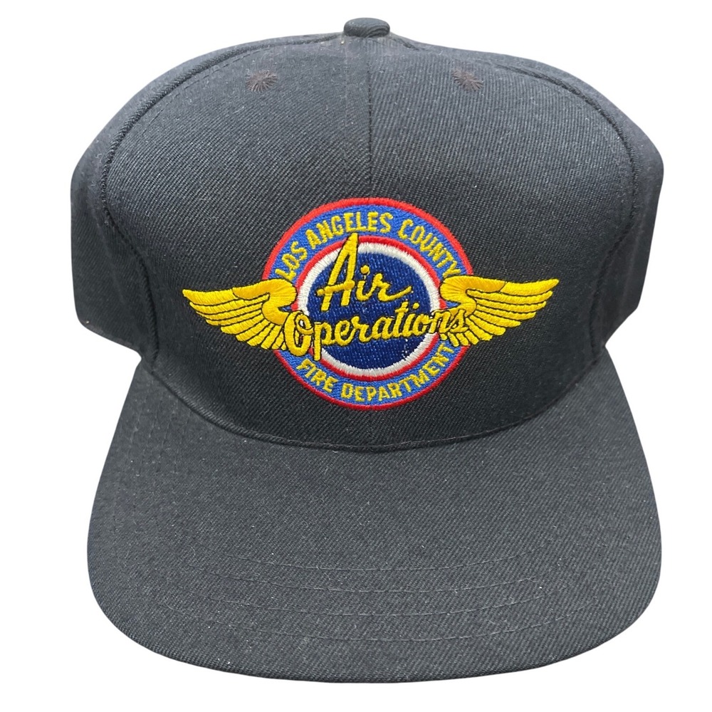 California Headwear Youth LA County Fire Dept Air Operations Snapback Hat Navy